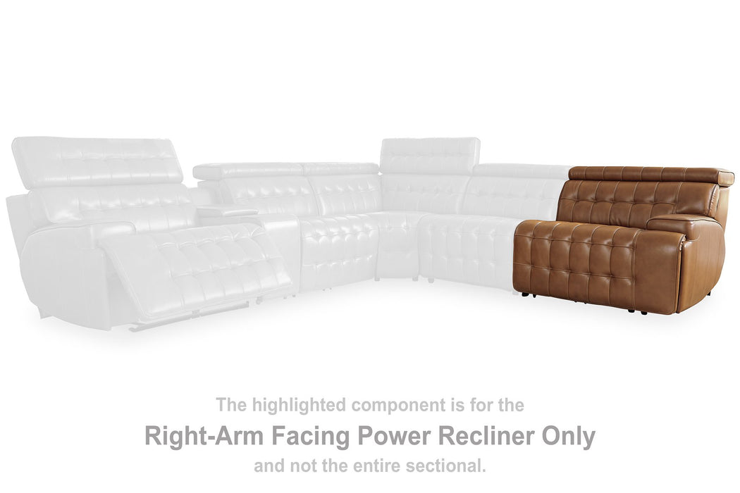 Temmpton Power Reclining Sectional Loveseat with Console - Evans Furniture (CO)