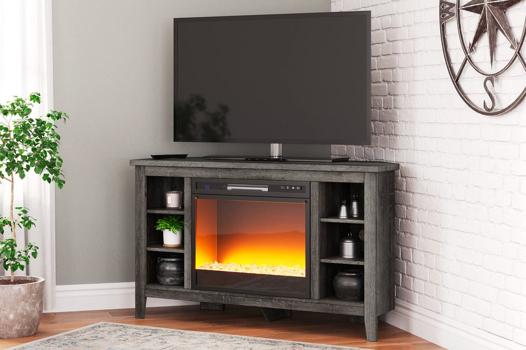 Arlenbry Corner TV Stand with Electric Fireplace - Evans Furniture (CO)