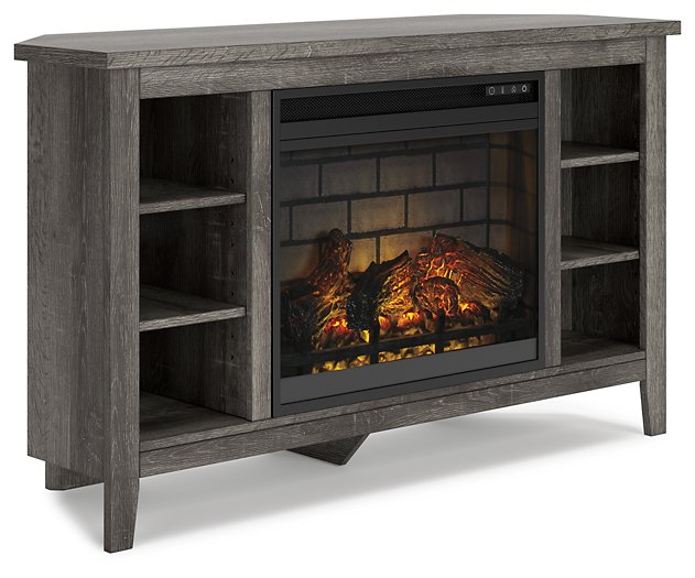 Arlenbry Corner TV Stand with Electric Fireplace - Evans Furniture (CO)