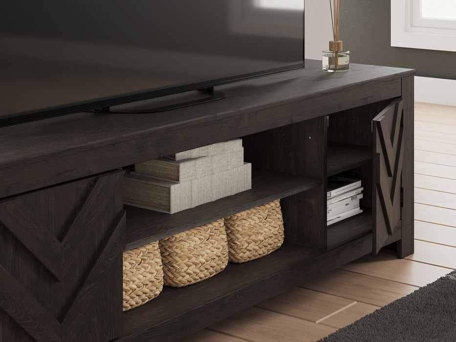 Cayboni 71" TV Stand with Electric Fireplace