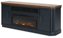 Landocken 83" TV Stand with Electric Fireplace - Evans Furniture (CO)