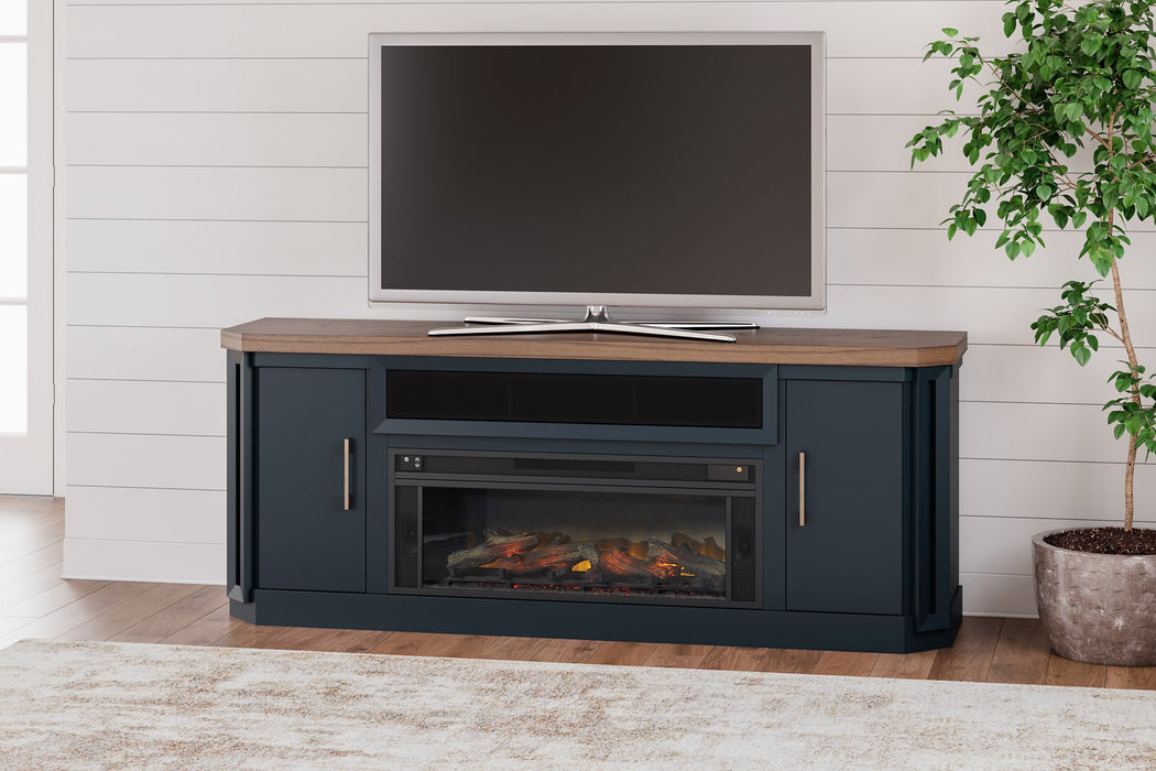 Landocken 83" TV Stand with Electric Fireplace - Evans Furniture (CO)