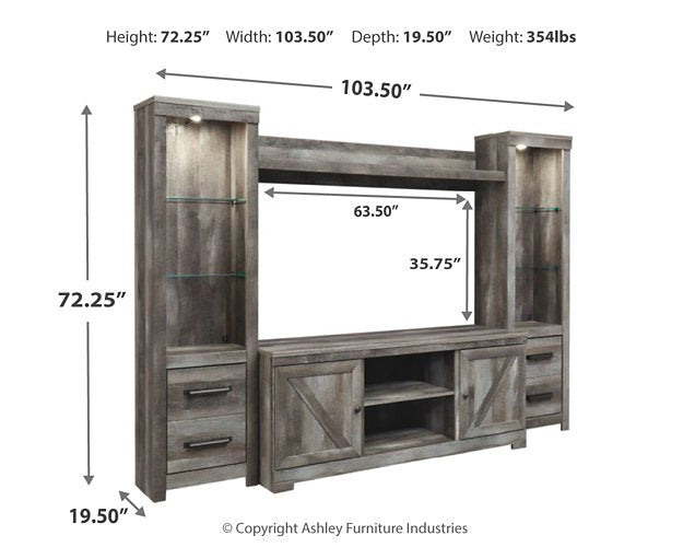 Wynnlow 4-Piece Entertainment Center - Evans Furniture (CO)