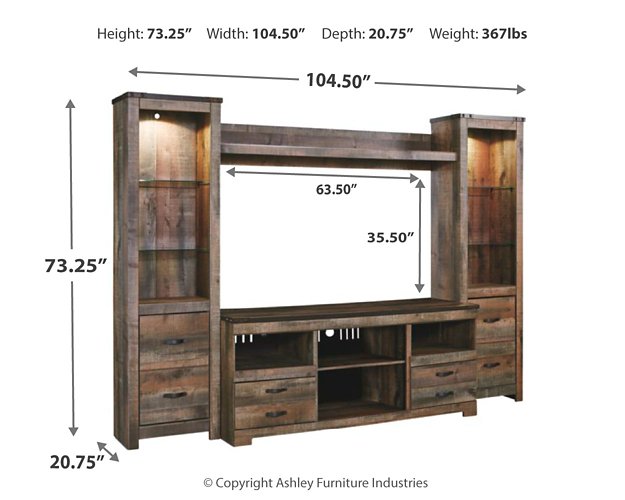 Trinell 4-Piece Entertainment Center - Evans Furniture (CO)