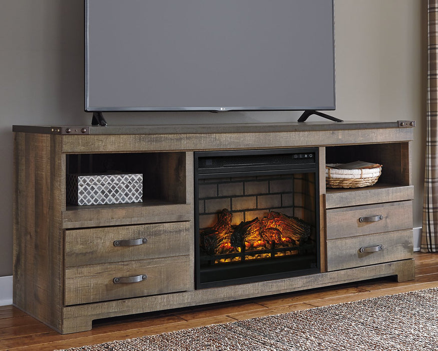 Trinell 63" TV Stand with Electric Fireplace - Evans Furniture (CO)