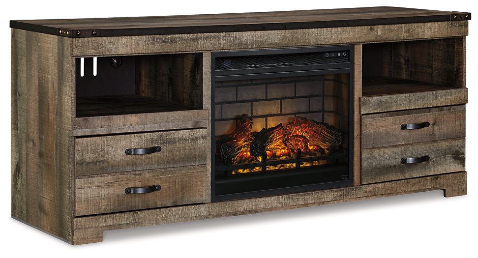 Trinell 63" TV Stand with Electric Fireplace - Evans Furniture (CO)