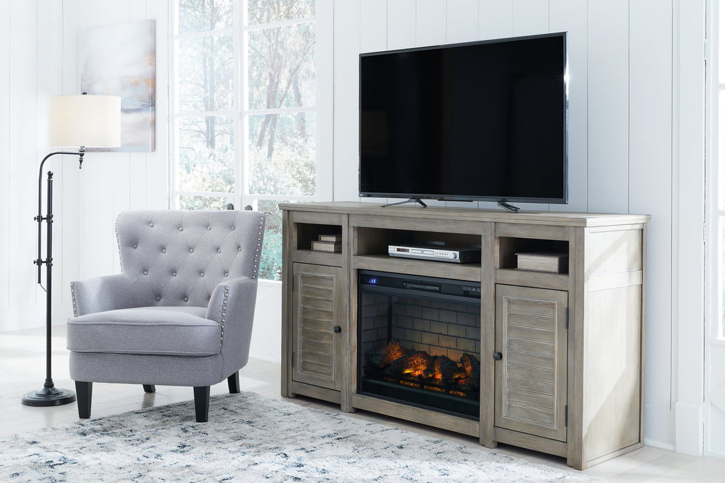 Moreshire 72" TV Stand with Electric Fireplace - Evans Furniture (CO)