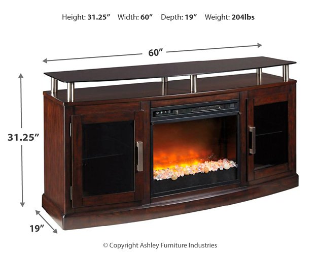 Chanceen 60" TV Stand with Electric Fireplace - Evans Furniture (CO)