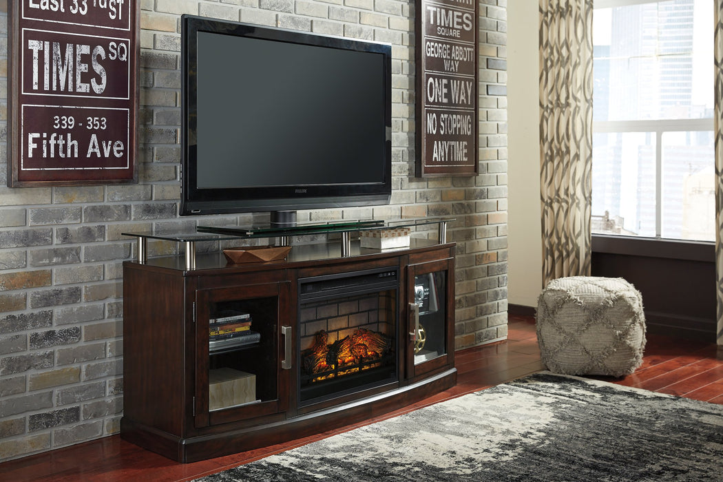 Chanceen 60" TV Stand with Electric Fireplace - Evans Furniture (CO)