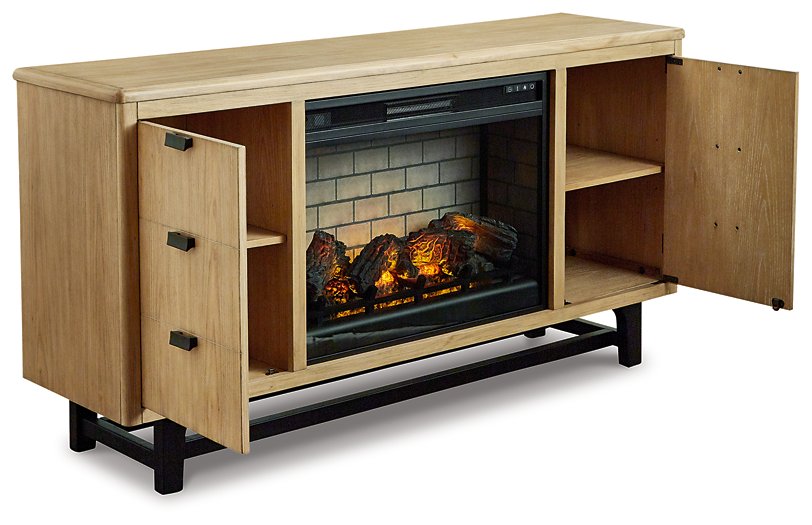 Freslowe TV Stand with Electric Fireplace - Evans Furniture (CO)