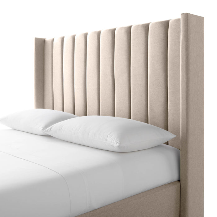 Malouf Blackwell Upholstered Bed w/ Wingback Headboard