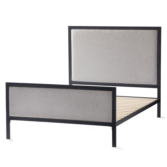 Malouf Clarke Metal Upholstered Bed - Evans Furniture (CO)